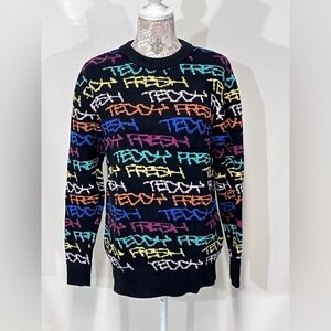 TEDDY FRESH Black Logo sweater‎ size XS.